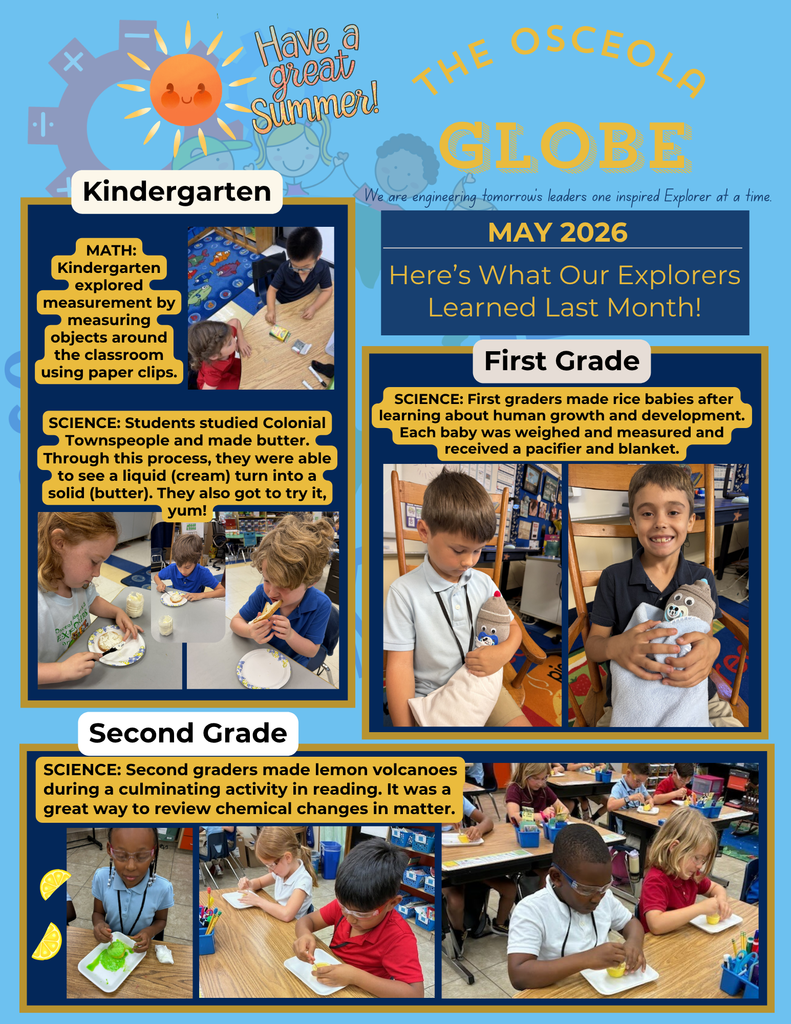 The May Osceola Globe. Have a great summer!