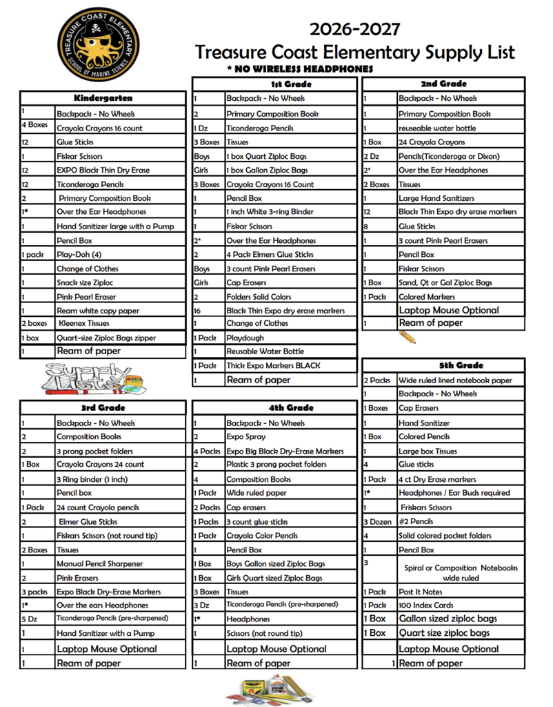 supply list