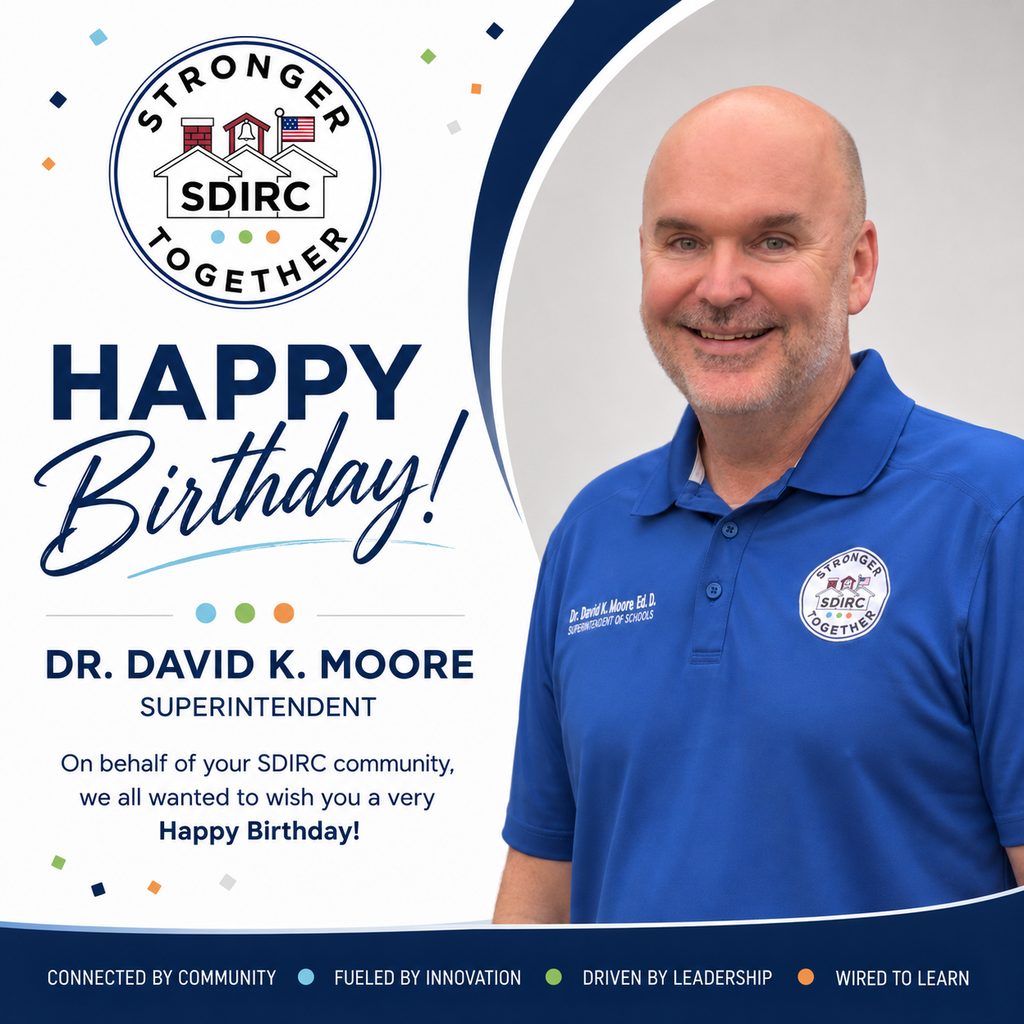 birthday post for superintendent Dr. Moore