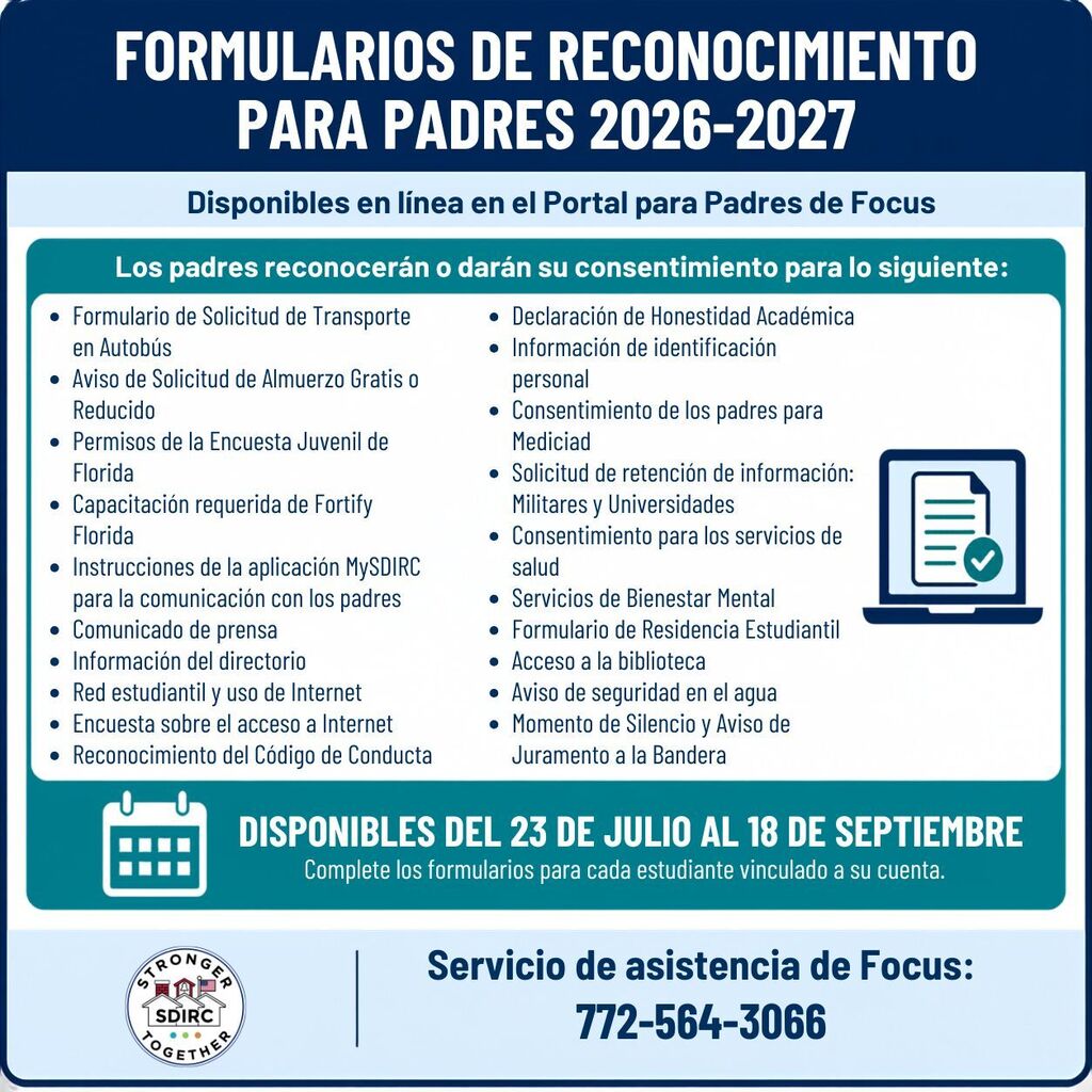 parent acknowledgement forms
