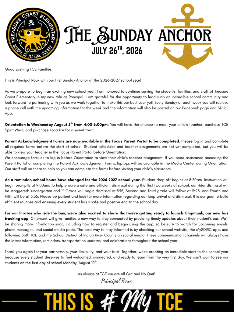 Sunday Anchor 7/26