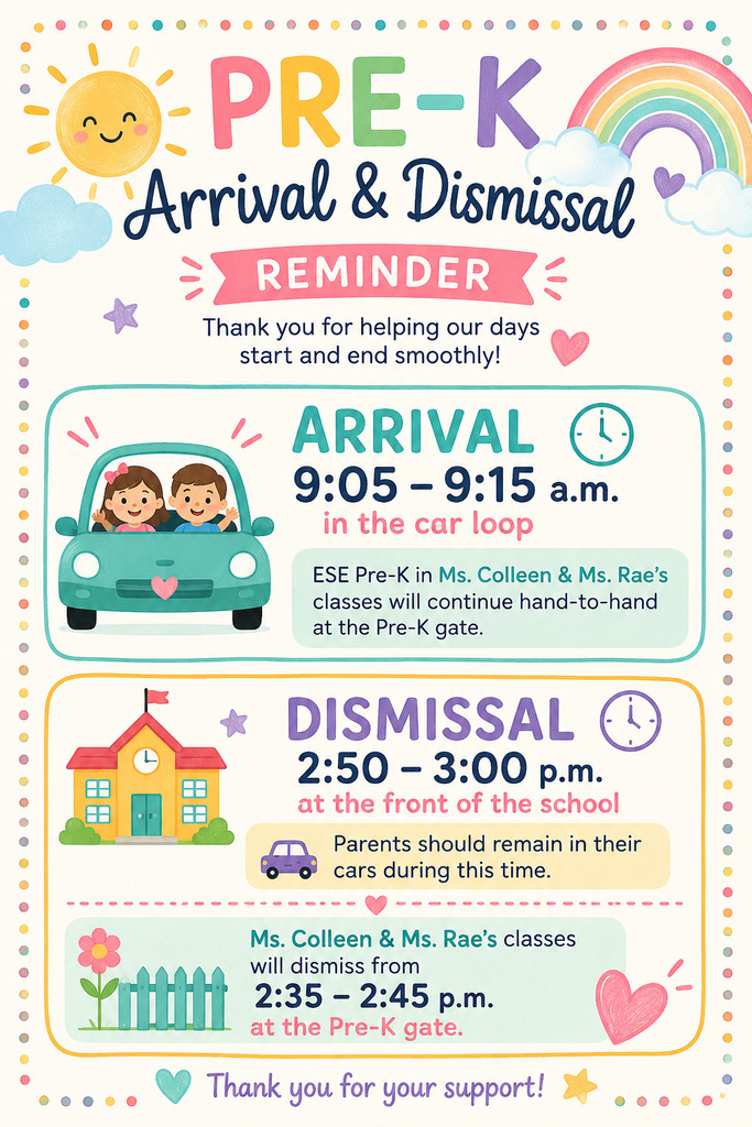Pre-K Arrival and Dismissal