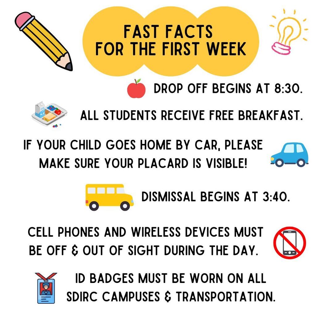 Fast Facts for the First Week