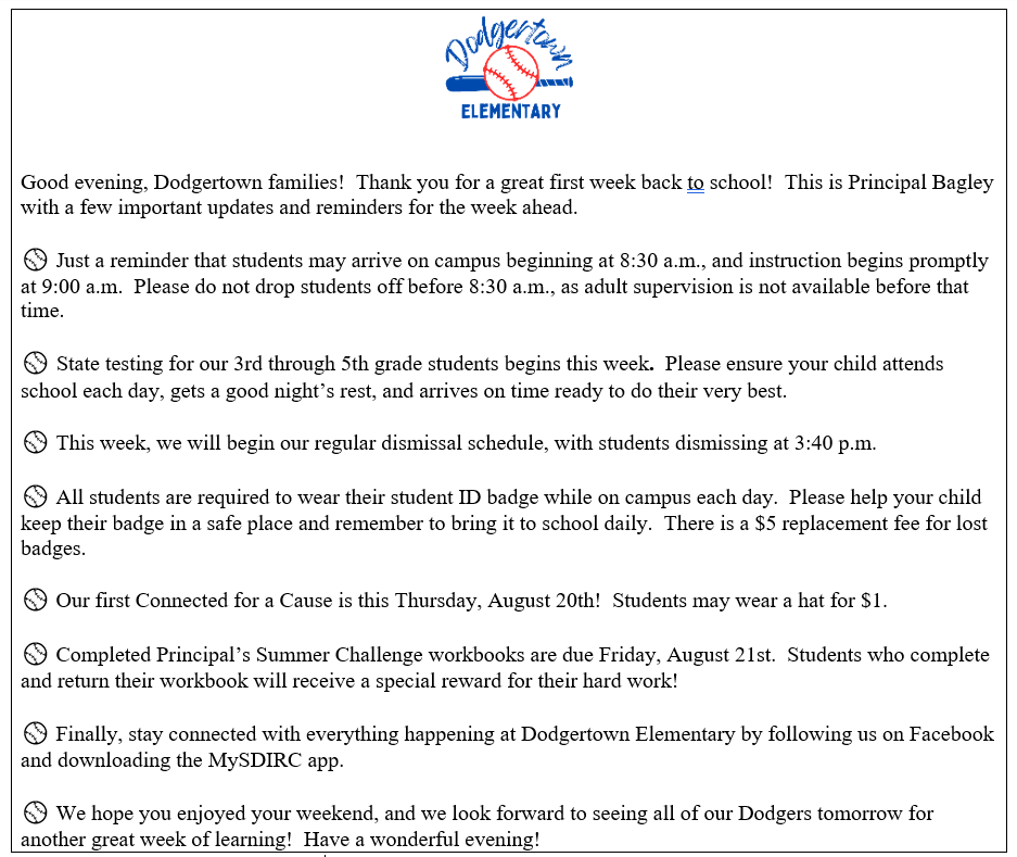 Weekly Updates