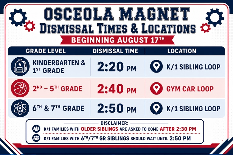dismissal times