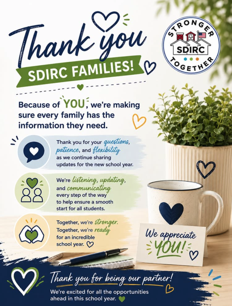 Thank you Families for staying connected. We are making sure every family has the information they need.