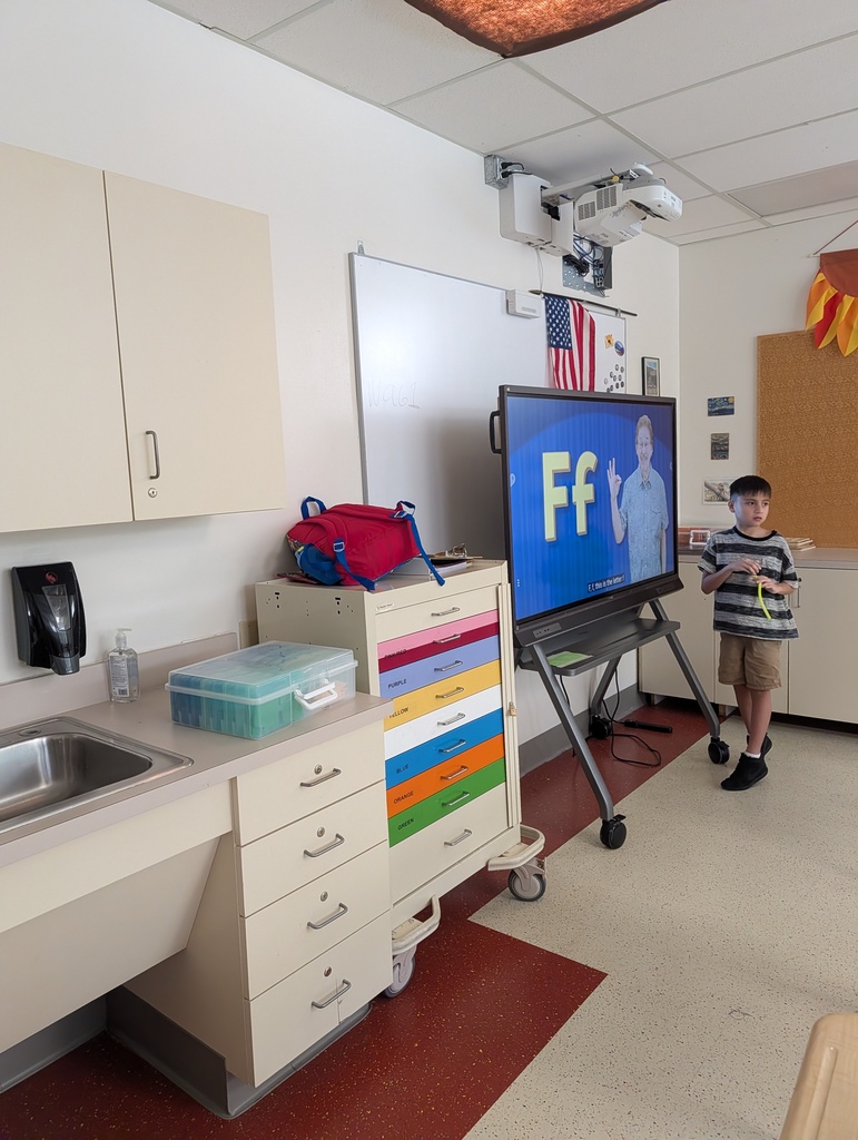 Student at viewsonic board