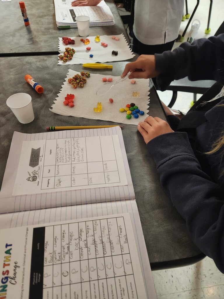 Kids experimenting about matter