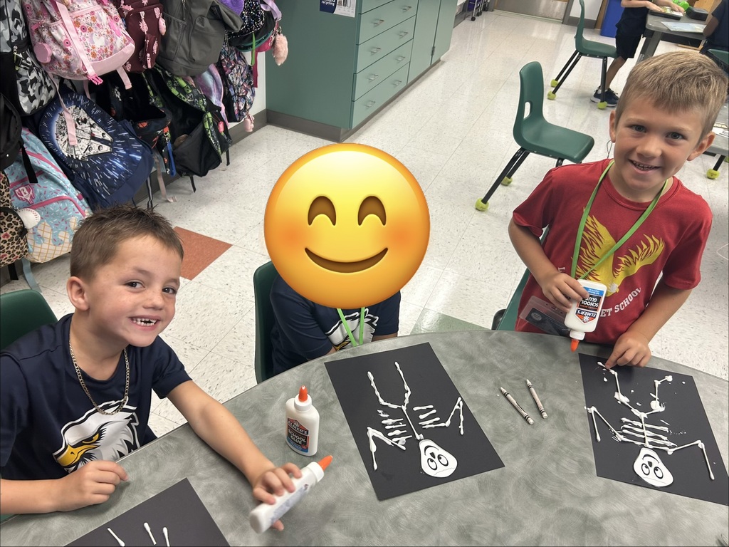 students working on skeleton project