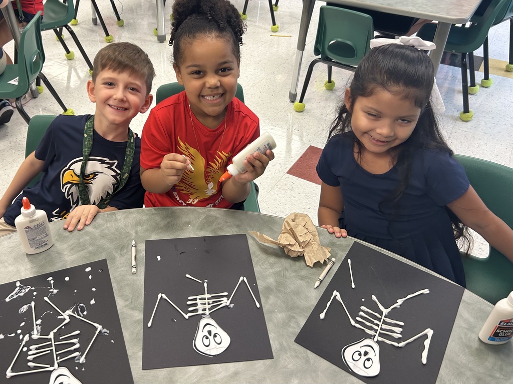 students working on skeleton project