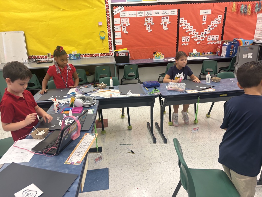 students working on skeleton project