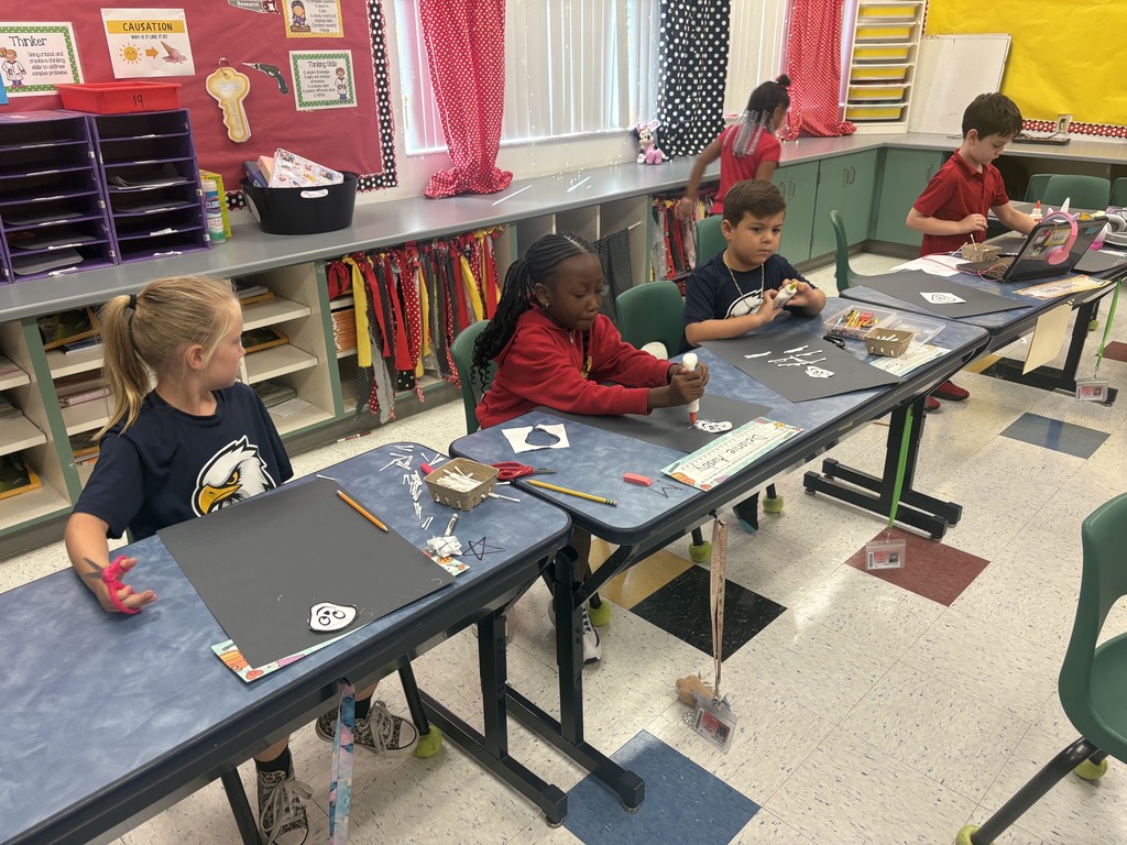 students working on skeleton project