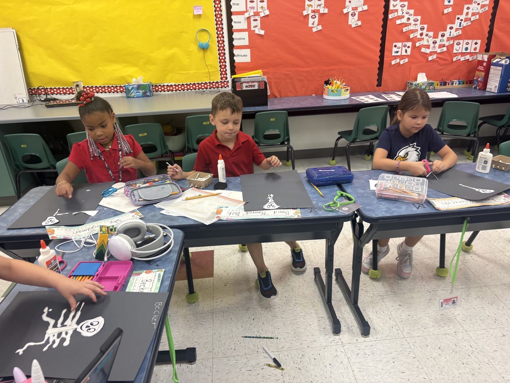 students working on skeleton project