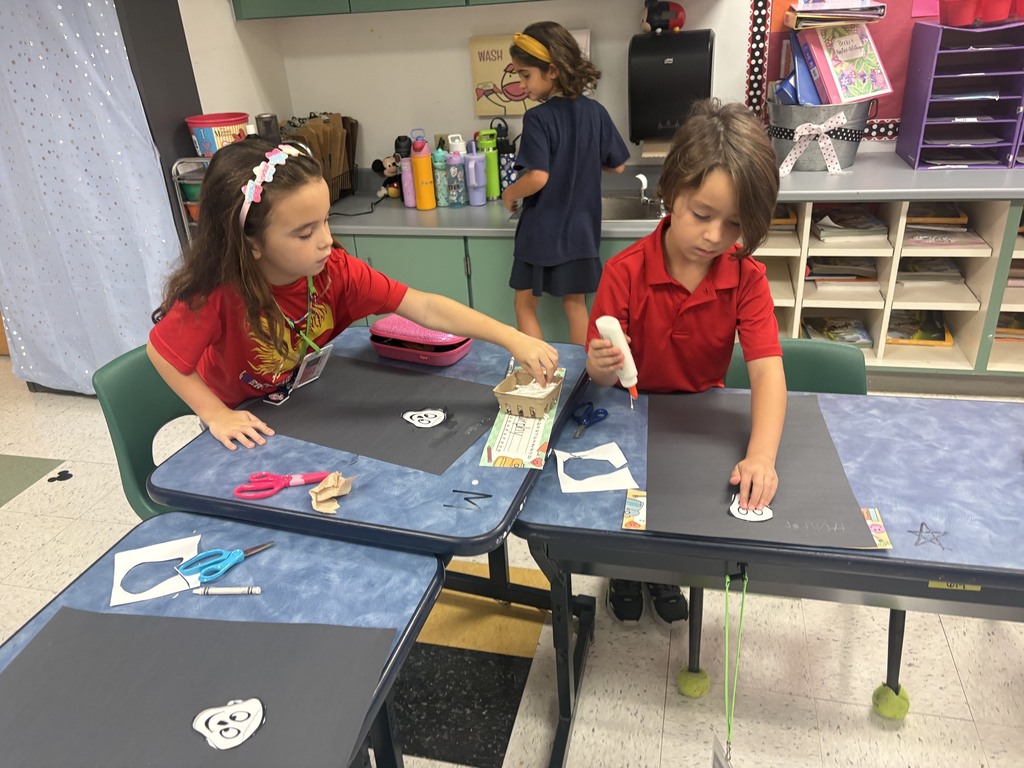 students working on skeleton project