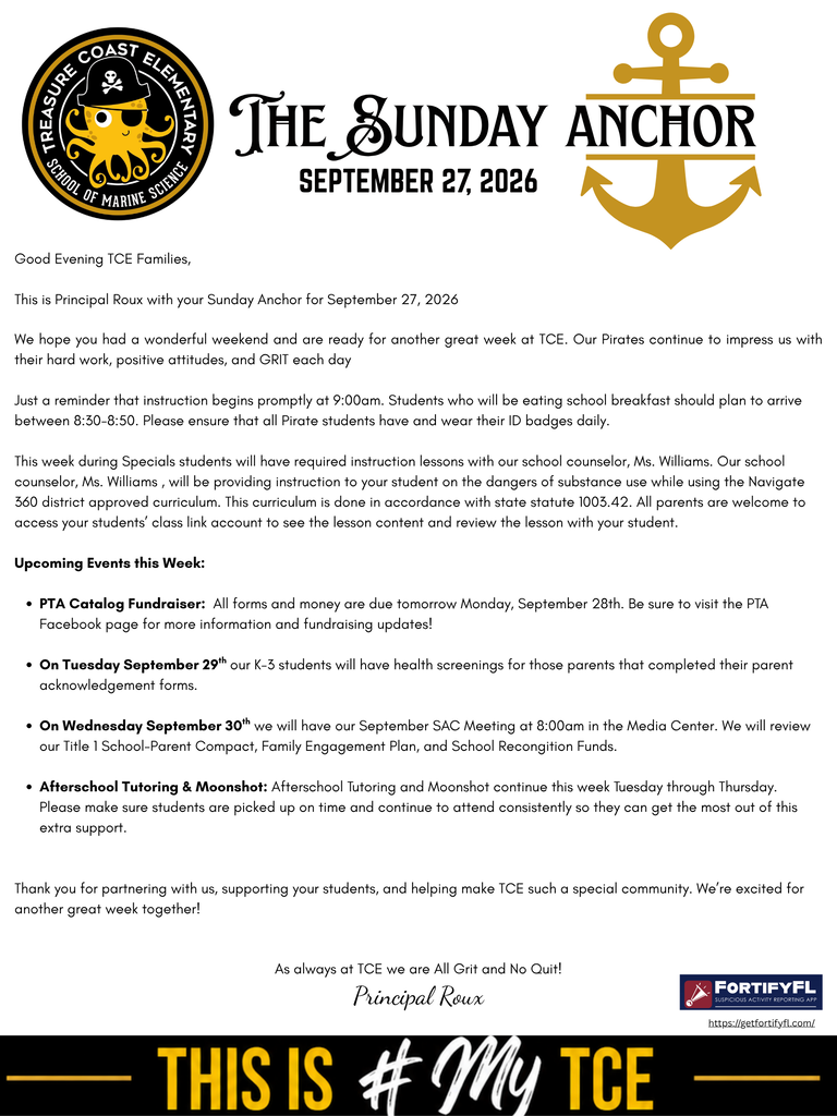 Sunday Anchor 9-27-26