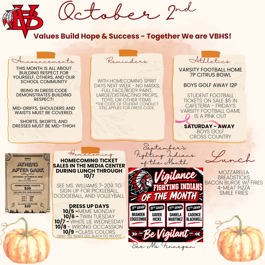 October 2 Announcements