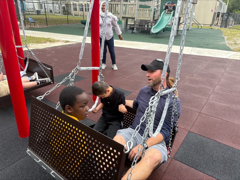 students on swing