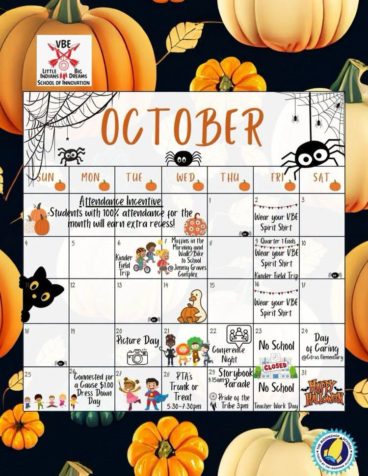 October Family Calendar