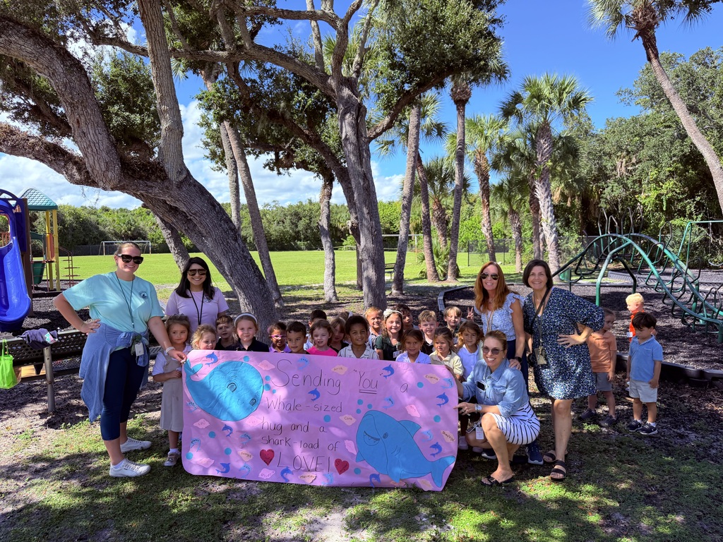 Beachlad Pre-K students and teachers with Ms. Gonzalez for Principal Appreciation.