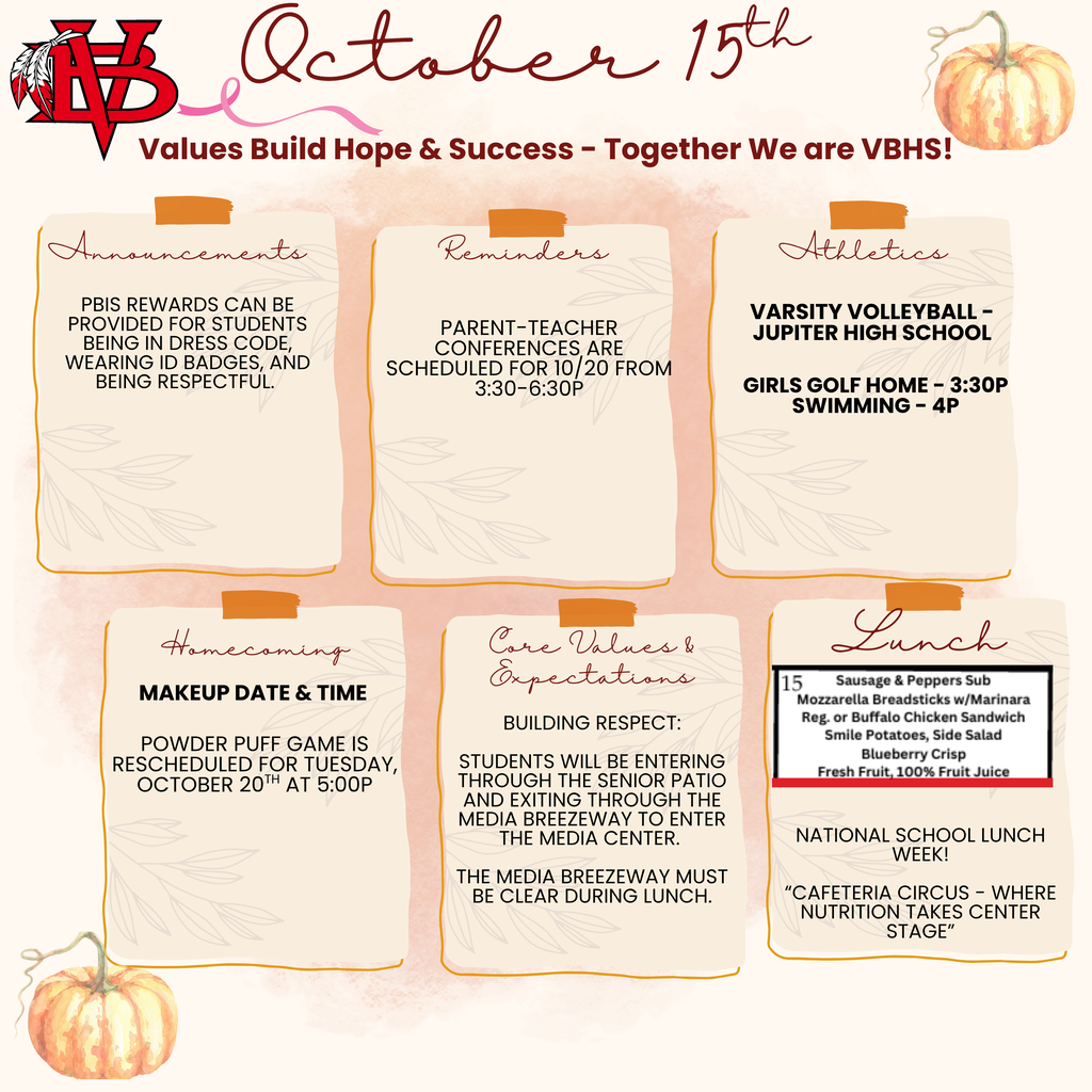 Announcements 10/15
