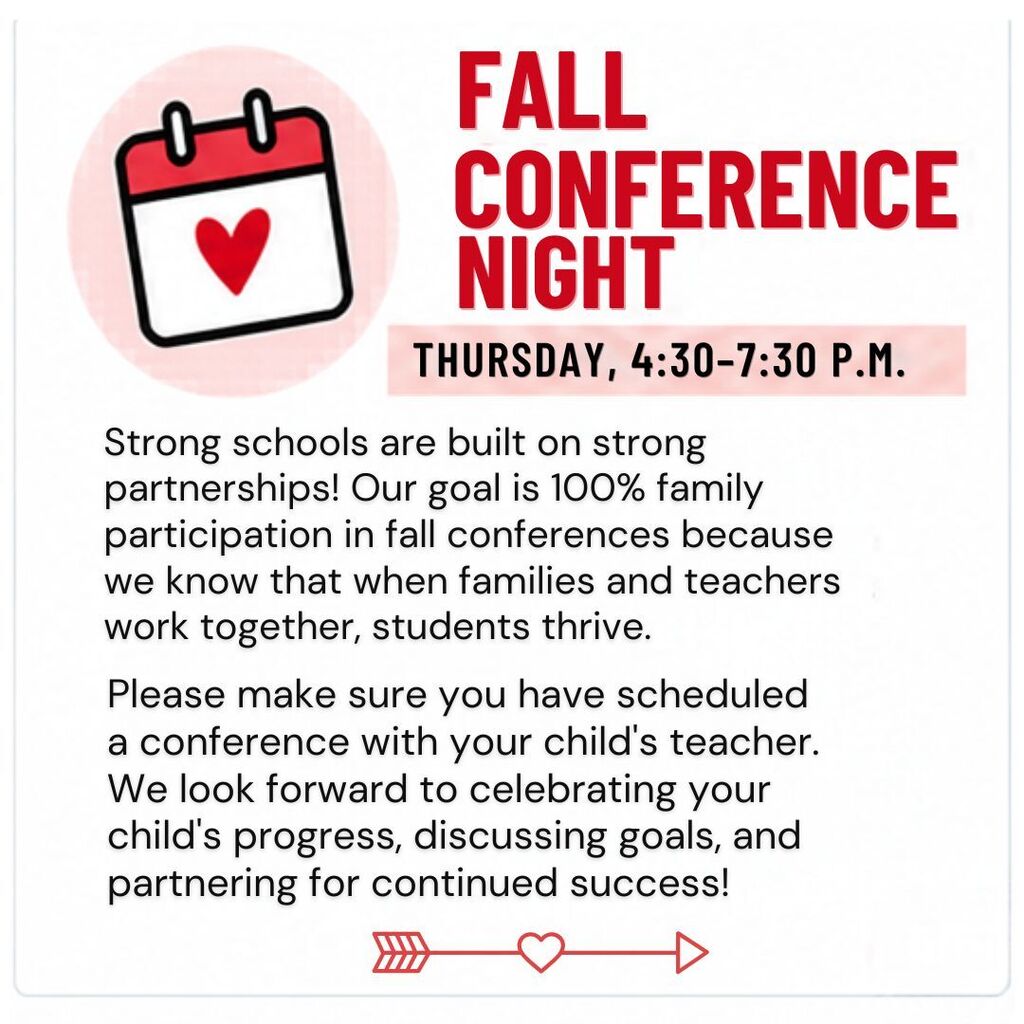 Fall Conference Night on Thursday - 4:30 - 7:30