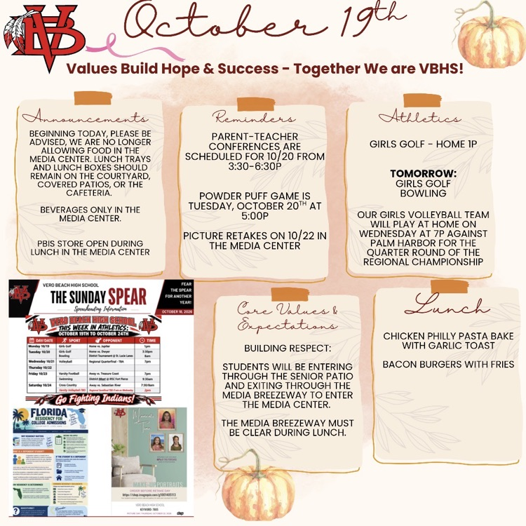 Announcements 10/19