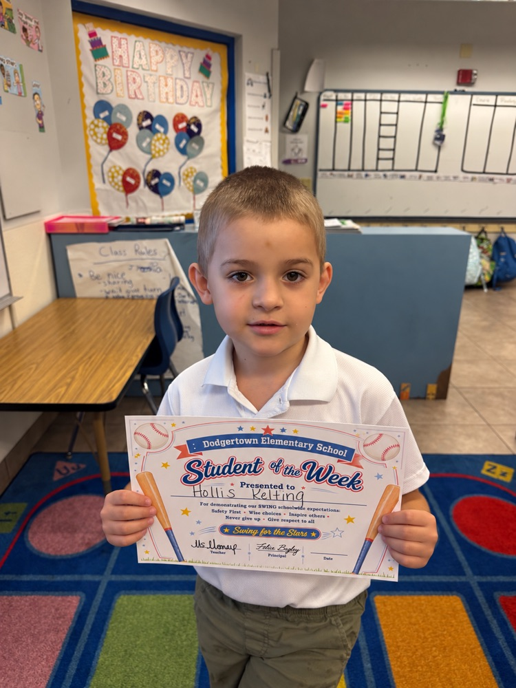 Students are recognized for being selected as Student of the Week for following PBIS Schoolwide Expectations!