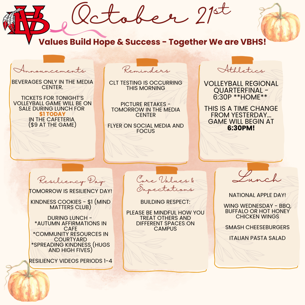 Announcements 10/21
