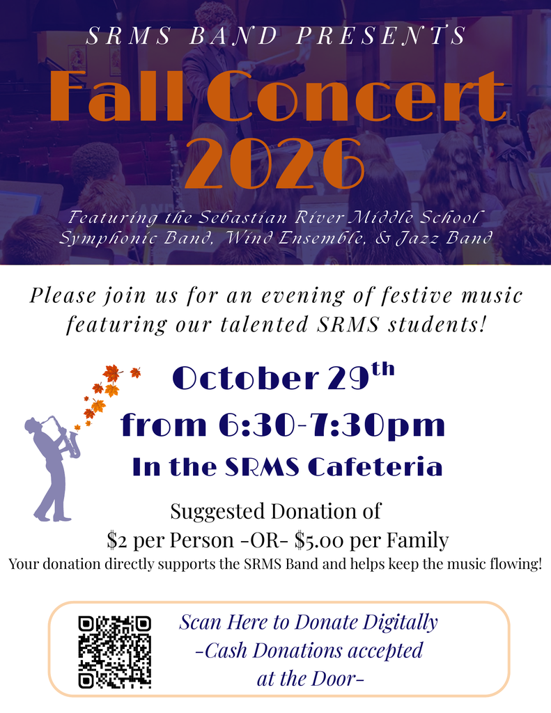 Fall Band Concert Oct. 29th at 6:30 p.m.