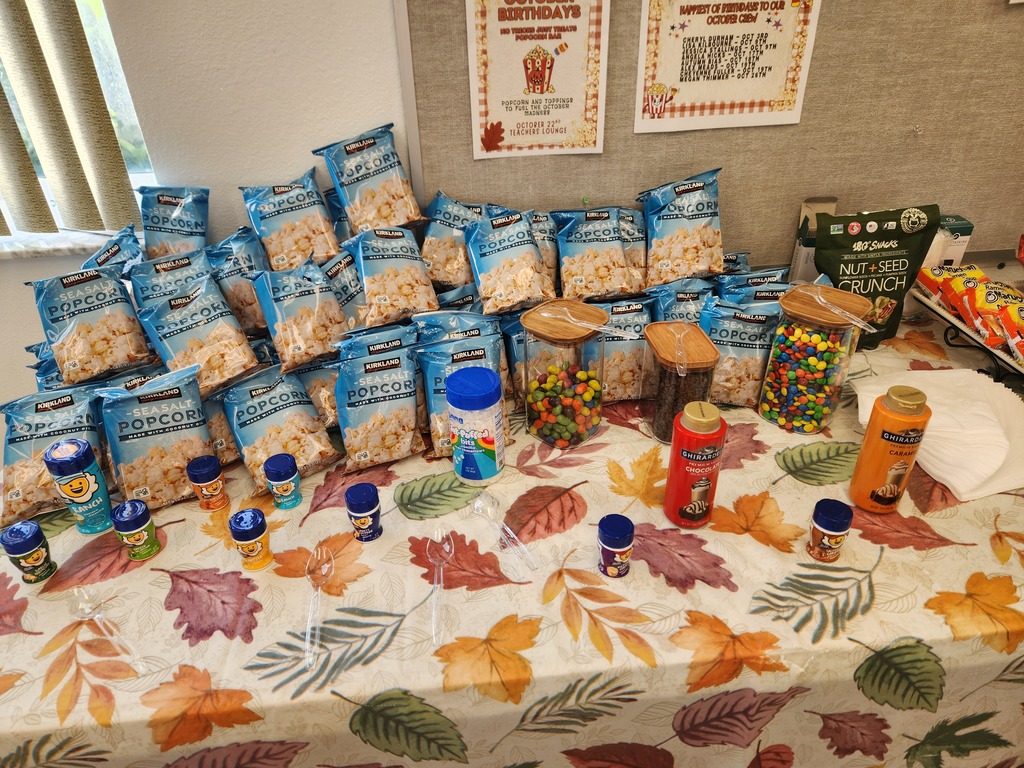 popcorn party for October birhdays