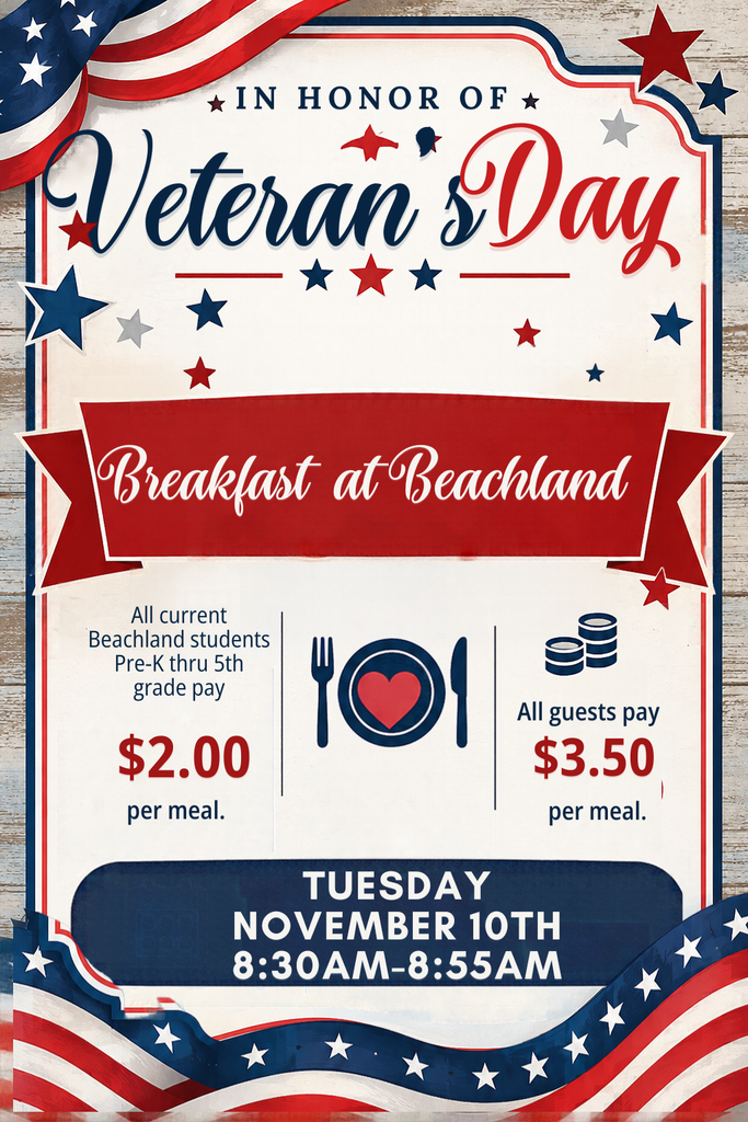 Breakfast at Beachland November 10th 8:30-8:55am.
