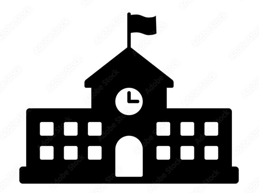 black and white school