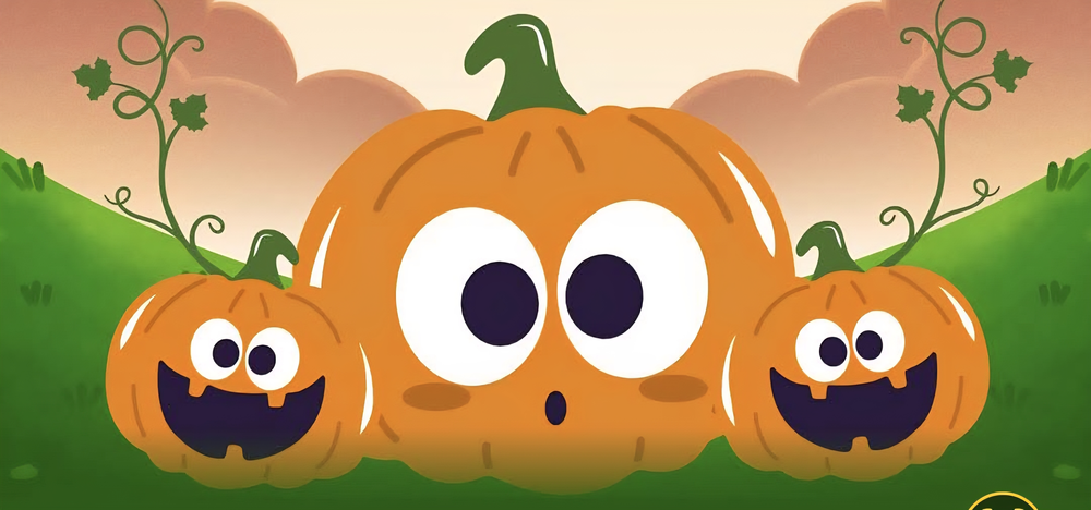 three pumpkins clip art