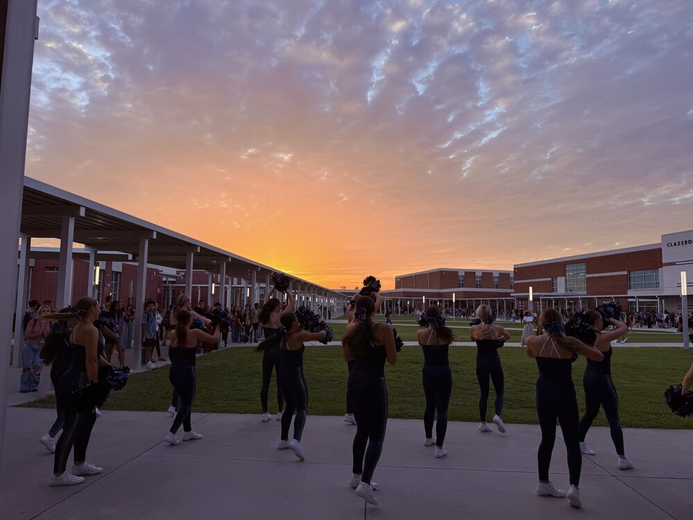 Sunrise at the PCHS Pep Rally on Aug 21