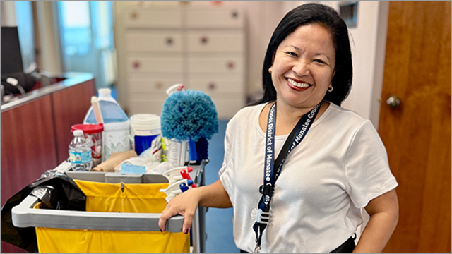 smiling custodian