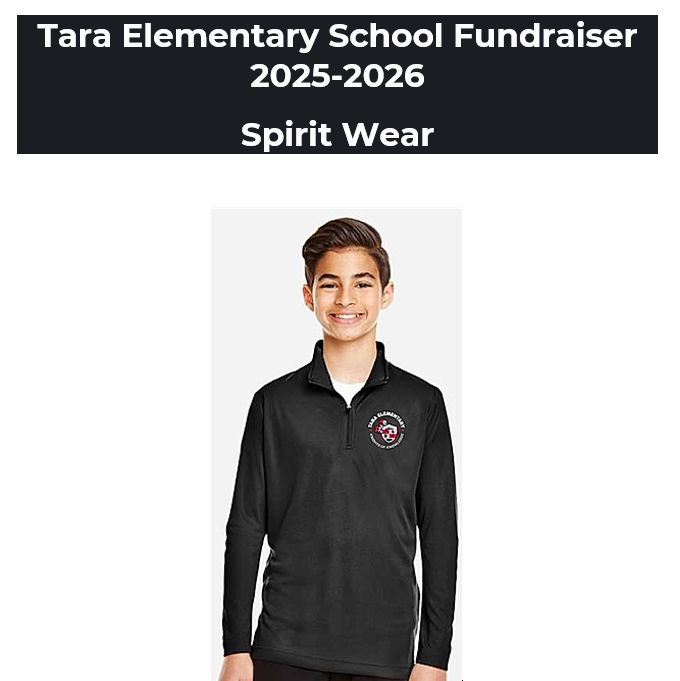 Tara Elementary School Fundraiser 2025-2026 Spirit Wear