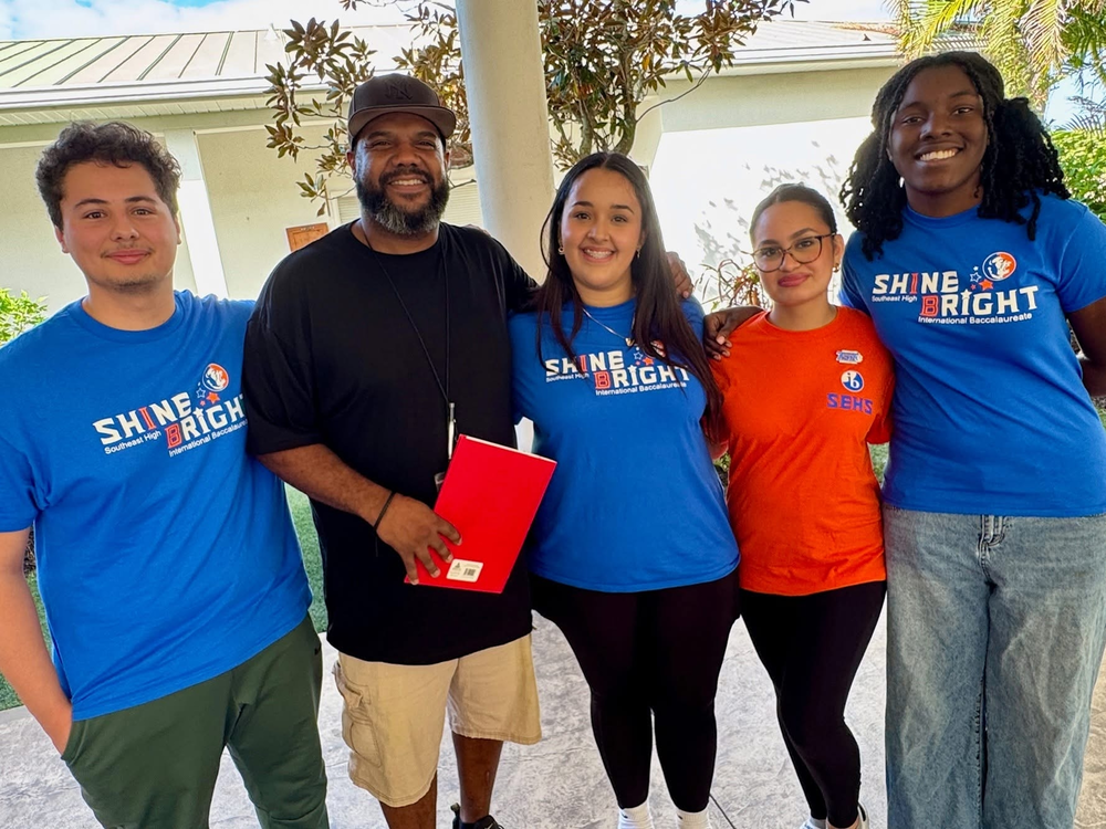 coach with former students