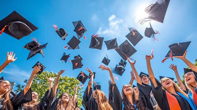 graduation cap throwing