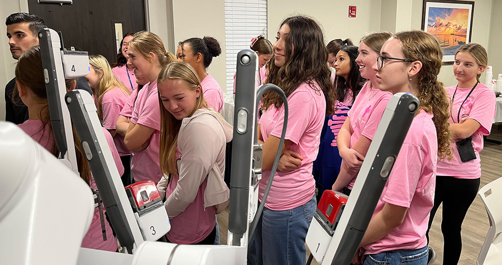 girls in white coats