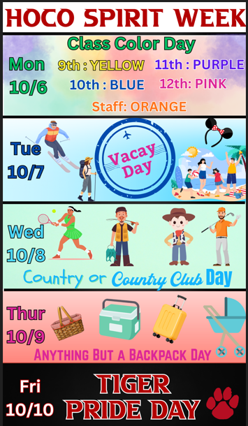 spirit week flyer