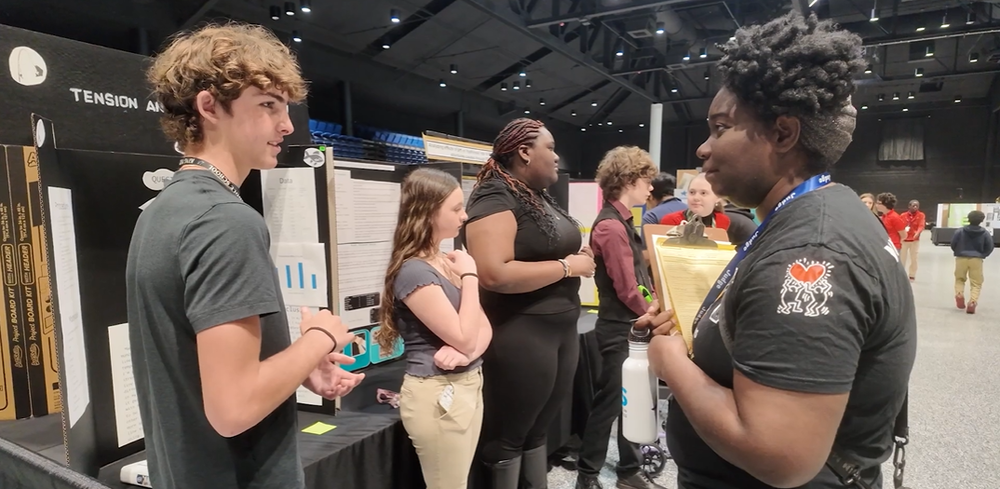 Science fair judging in real time.