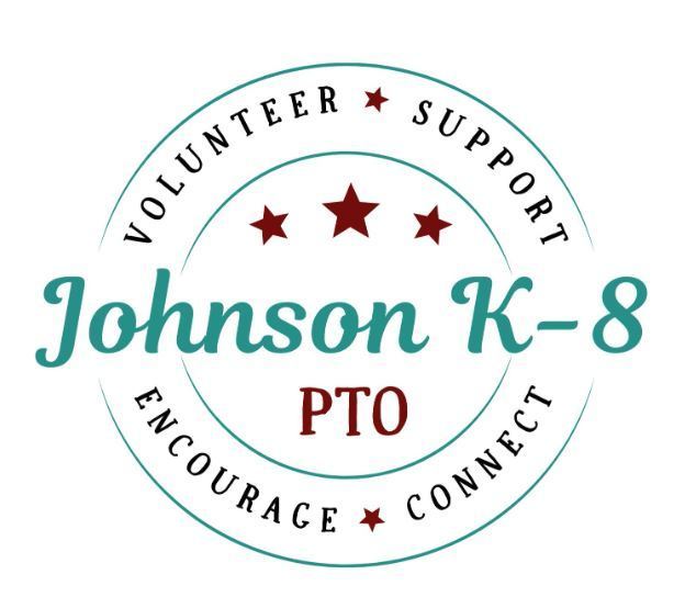 Johnson K-8 PTO Logo: Volunteer, Support, Encourage, Connect