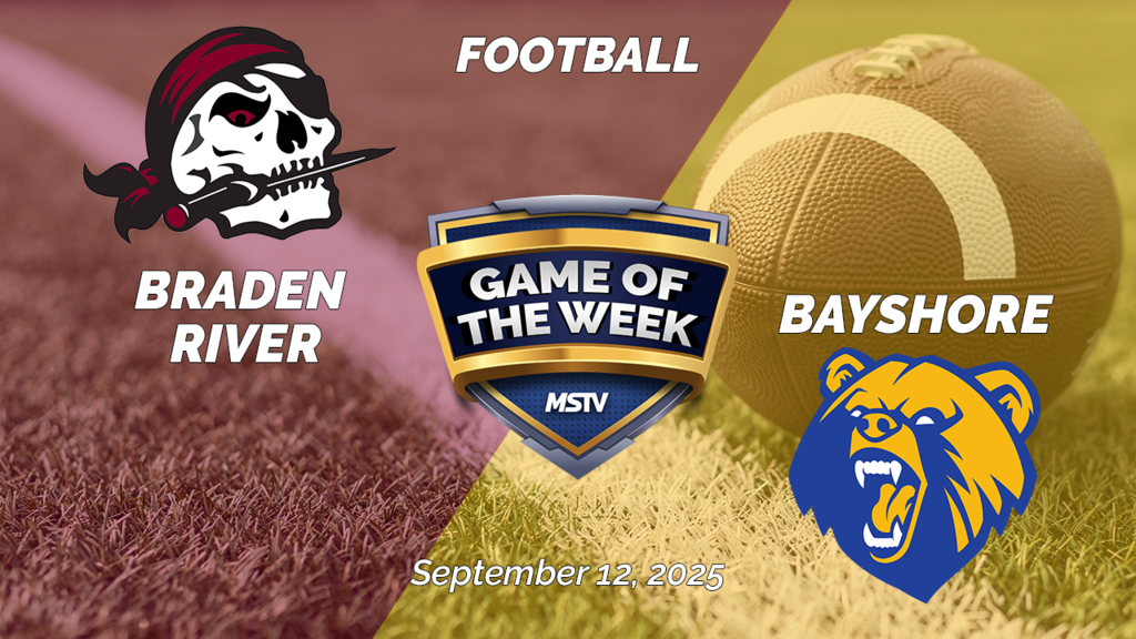 Braden River Pirate and Bayshore Bruin, which is a bear.