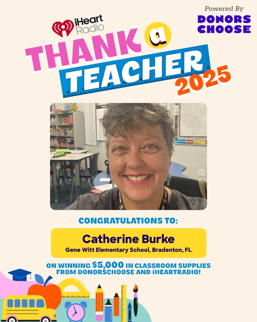 A selfie of a teacher in a frame which reads, "Thank A Teacher 2025"