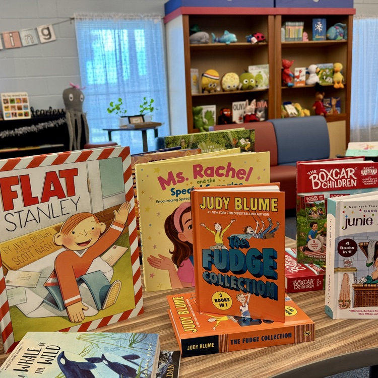 Some of the brand new books just donated to Daughtrey elementary school