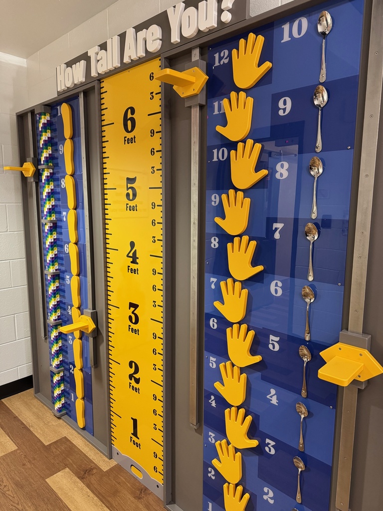 An interactive wall for children to measure their height