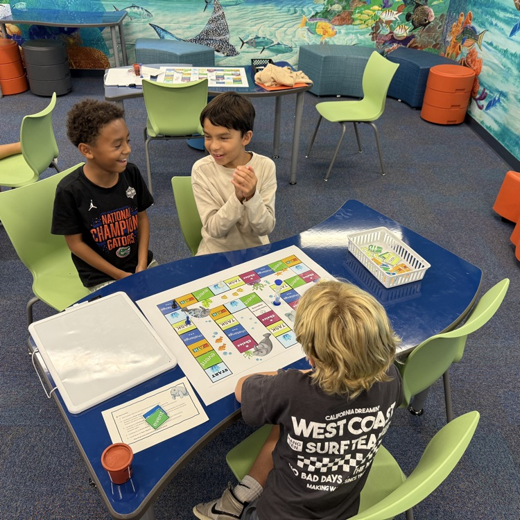 Students in a colorful classroom learning
