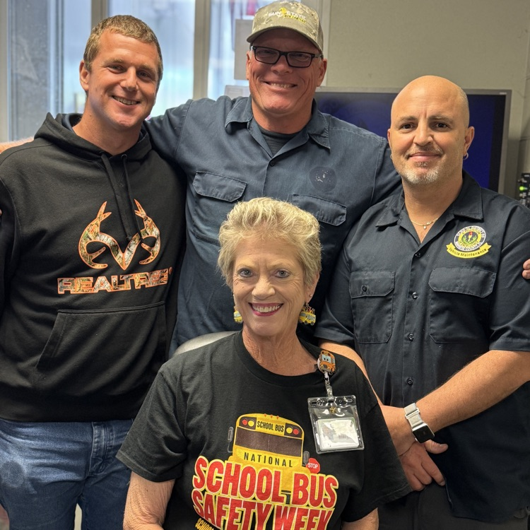 transportation employees smiled during school bus safety week