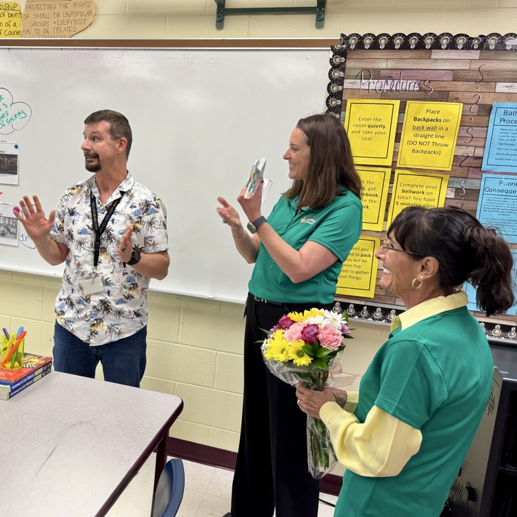 A history teacher is surprised with the News. He is a finalist for teacher of the year.