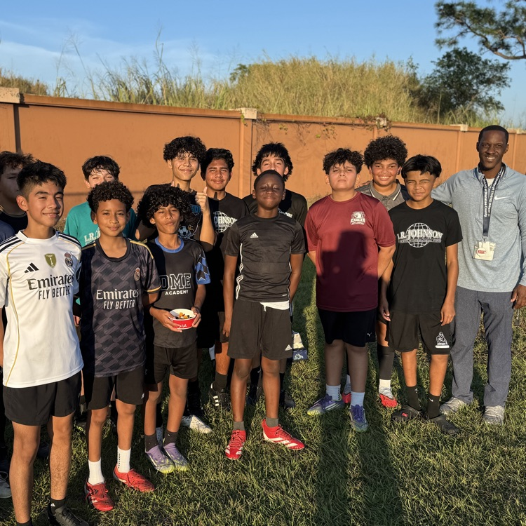 The Johnson K-8 boys soccer team